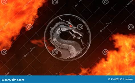 Moscow Russia March Mortal Kombat Dragon Logo Made Of Old