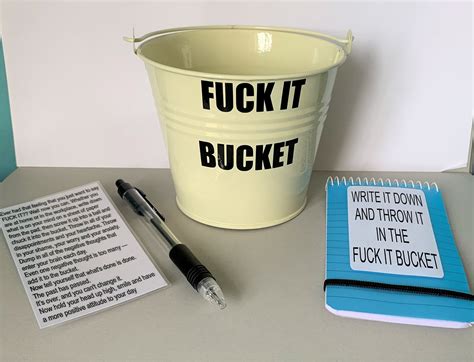 Fuck It Bucket For Home Office Workplace Swearing Rude Offensive Fun Adult Humour Novelty Gift