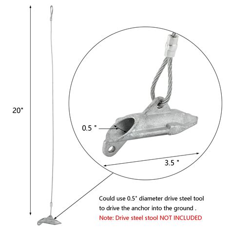 6 Pack Ground Earth Anchors Easy Hook Anchor