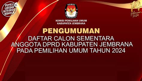 Nusabali Daftar Calon Sementara Anggota Dprd Kabupaten Jembrana