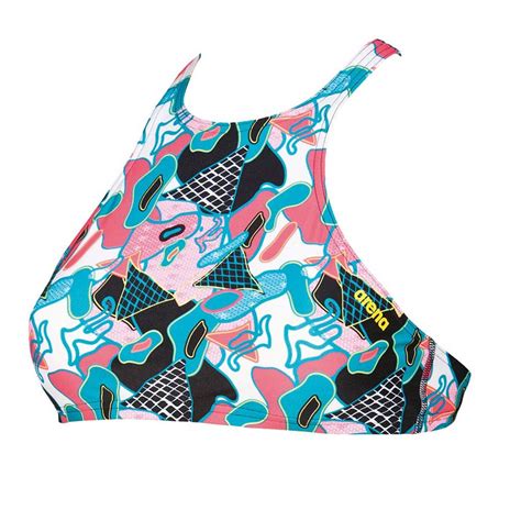 Pink Turquiose Arena Crop Bikini Top Perfect For Training Or Holidays