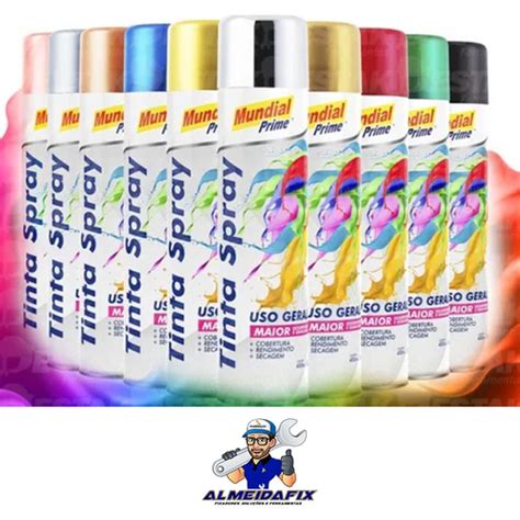 Tinta Metalica Spray Mundial Prime 400ml Varias Cores Submarino