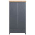 Garde Robe Portes Hill Range Gris X X Cm Pin Solide Din