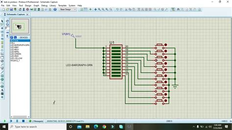 Leds Bar Graph In Proteus Simulation Of Leds Bar Graph In Proteus