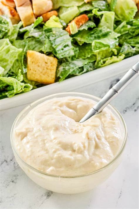 Easy Homemade Creamy Caesar Dressing Copykat Recipes