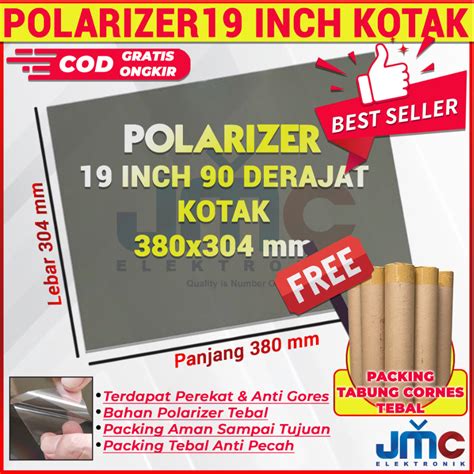 Jual Polarizer Lcd Inch Derajat Bagian Dalam Polaris Polarizer