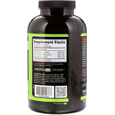 BCAA 1000 - 400 Capsules by Optimum Nutrition