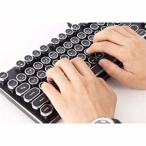 ABKO K830 Aluminum Retro Circle Keycap White LED Ten-keyless Mechanical ...