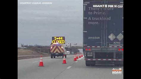 I 44 Overturned Tractor Trailer Blocks Guardrail To Median Cable Youtube