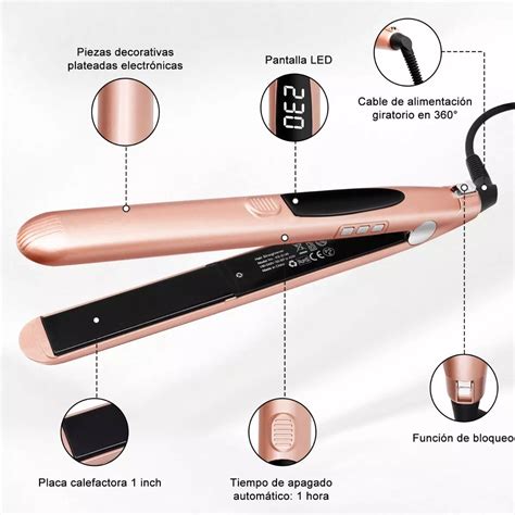 Plancha De Cabello Belug Color Rosa En Cer Mica Coppel