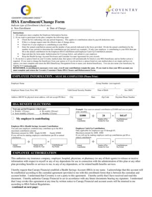 Fillable Online Hsa Enrollment Form Final Doc Fax Email Print Pdffiller