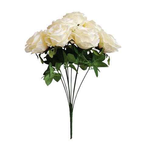 Heads Artificial Rose Bouquet Simulation Decor Home Office Table