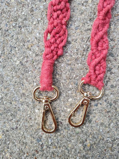 Macramé Shoulder Strap With Strong Carabiner Hook Etsy