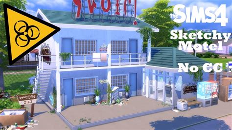 Sketchy Motel Sims 4 No CC Speed Build YouTube