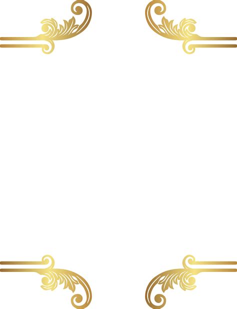Border Png Images Gold Border Line Frames Blank Free Transparent