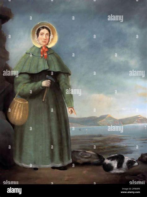 Mary Anning Portrait Du Collectionneur Et Paléontologue De Fossiles Anglais Mary Anning 1799