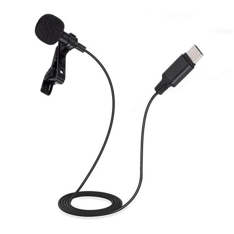 Lyumo Mini Clip On Mic Type C Audio Interface Lavalier Microphone For