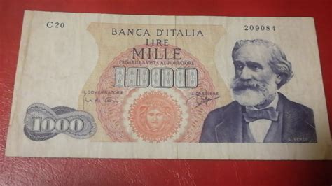 Banconota Lire Giuseppe Verdi Youtube