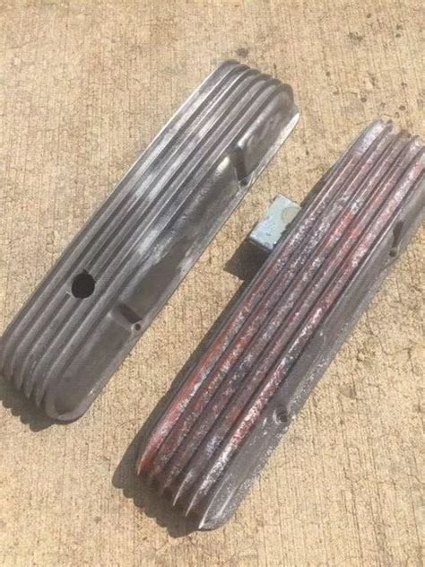 Sbc Chevy Gm Old School Finned Valve Covers 40 2000 Japan Straight Bolt