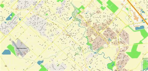 Pasadena Texas Us Map Vector Extra High Detailed Street Map Editable