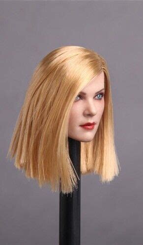 Sculpt Blonde Hair Female Head For Tbleague Hot Toys Phicen Figure