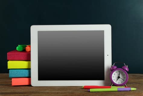 Premium Photo School Equipment On Wooden Table