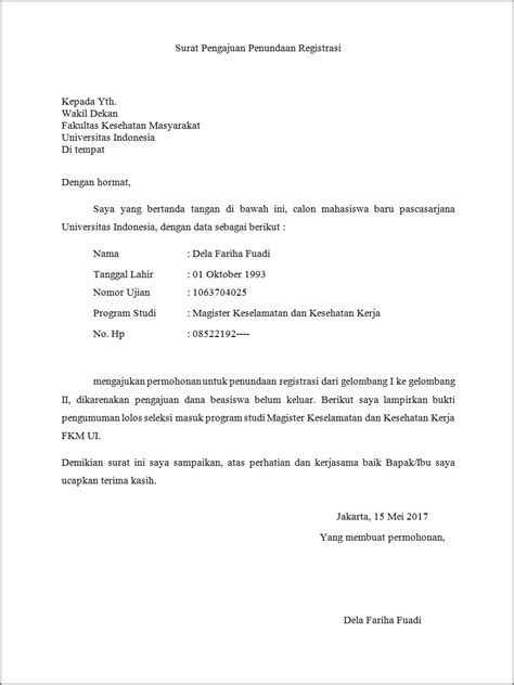 Contoh Surat Permohonan Penangguhan Surat Permohonan Desain Contoh