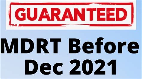 Guaranteed Mdrt By 15 Dec 2021 Youtube