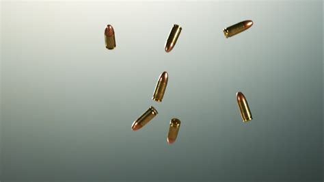 Bullets Falling And Bouncing In Ultra Slow Motion Fps On A