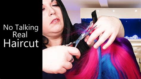 Asmr Sleep Inducing Haircut No Talking Real Hair Cutting Scissors