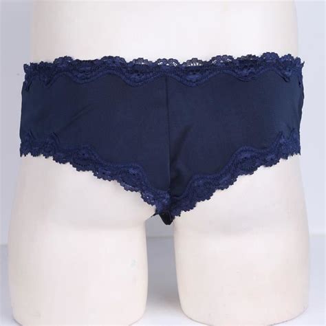 String Sissy Homme Tanga Dentelle Sous vêtement Lingerie de Nuit Slip Thong Bikini Briefs Bulge