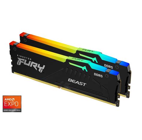 Kingston FURY Beast RGB DDR5 5200 16GB CL36 Dual Channel 2 Stück