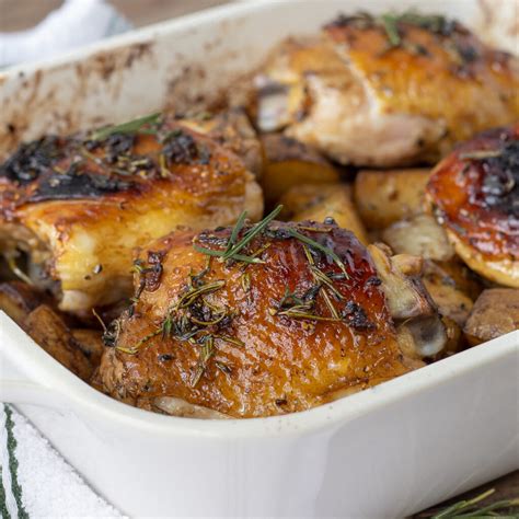 Baked Rosemary Thyme Chicken Thighs Entirely Elizabeth