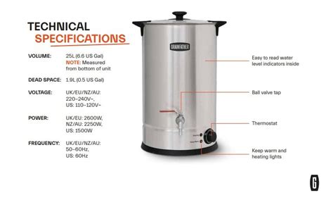 Grainfather Sparge Water Heater Maine Brewing Supply