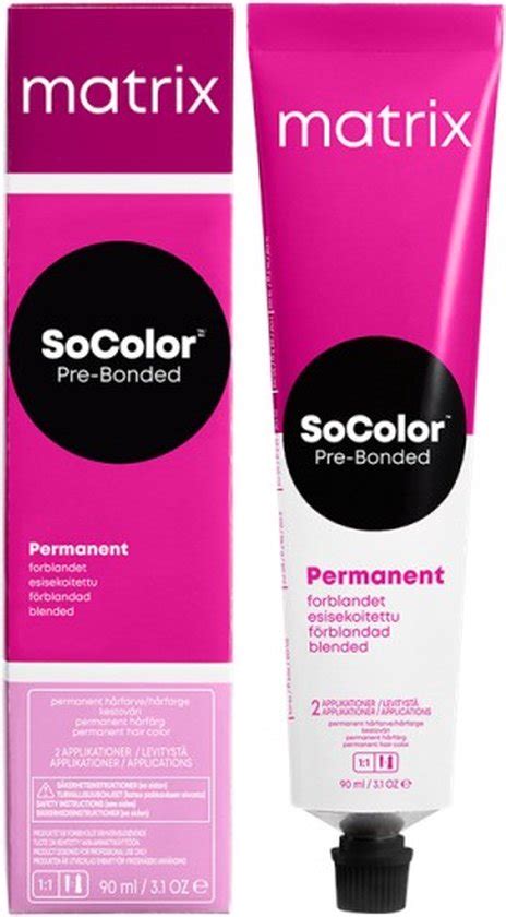 Matrix SoColor Pre Bonded Permanent Crème Haarkleur Kleuring ml NA Dark Blonde bol