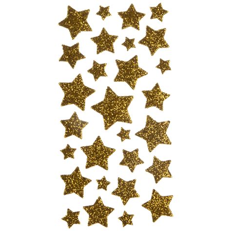 Gold Glitter Star Stickers Hobby Lobby 695700