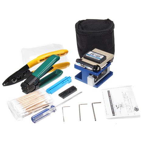 FTTH Splicing Splice Fiber Optic Stripping Tool Kits With Fiber Cleaver ...