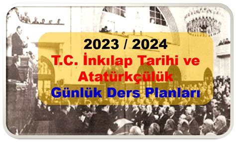 8 Sınıf İnkılâp Tarihi Günlük Ders Planları 2023 2024 Sosyal