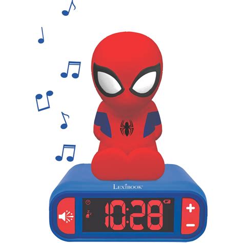 Réveil avec veilleuse en 3d design spiderman rouge Lexibook La Redoute