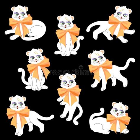 Llustration Collection Of Various Poses Of Cute Cats Stock Vector Illustration Of Capricious