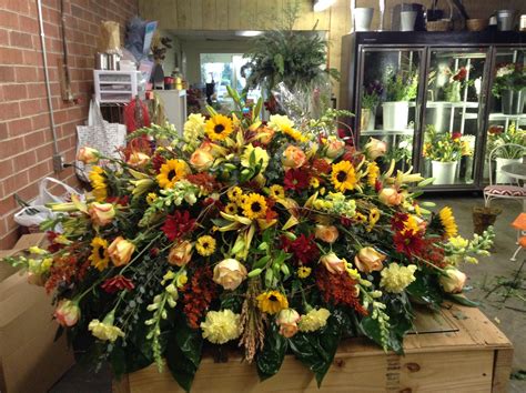 Fall Casket Piece Funeral Floral Casket Sprays Funeral Flowers