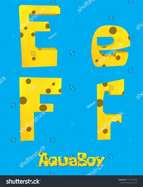 Aqua Boy Cartoon Alphabet 3d Illustration Stock Illustration 1771907108