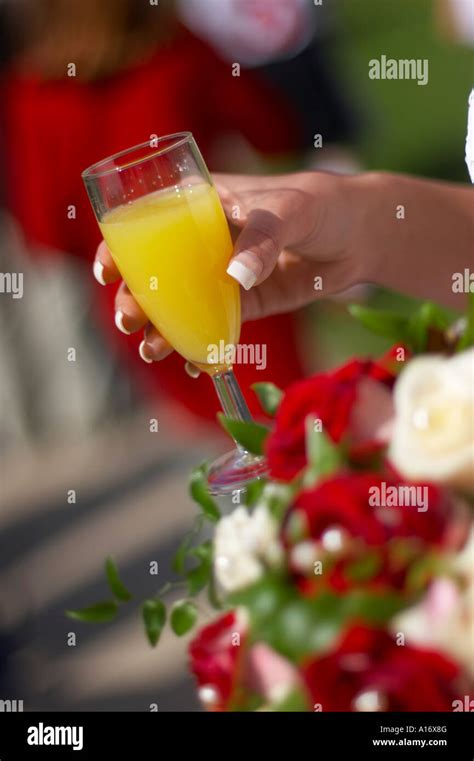 champagne with orange juice Stock Photo - Alamy