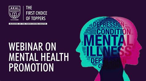 Webinar On Mental Health Promotion Youtube