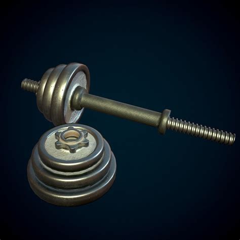 D Model Game Ready Dumbbells Vr Ar Low Poly Cgtrader