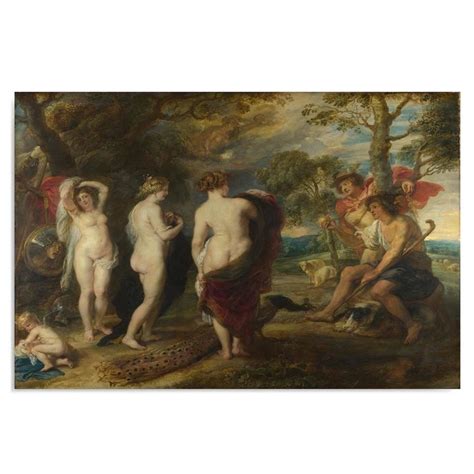 Tableau Reproduction Photo De Pp Rubens Jugement De Paris 50 X 70