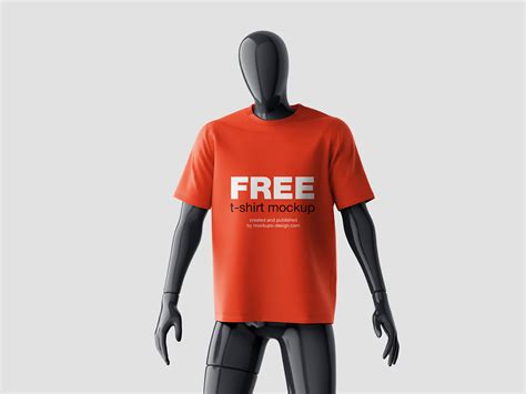 Free T-shirt Mockup on Mannequin PSD Download — Free Mockup World