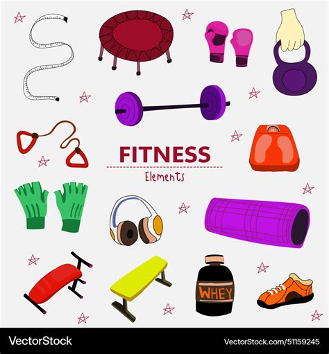 Fitness Equipment Royalty Free Vector Image Vectorstock