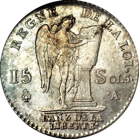 15 sols au génie type François Louis XVI constitution France