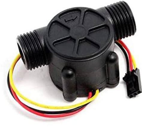 Auto Botix Yf S201 Water Flow Sensor With Magnetic Hall Effect 1 30litre Minute Black Electronic